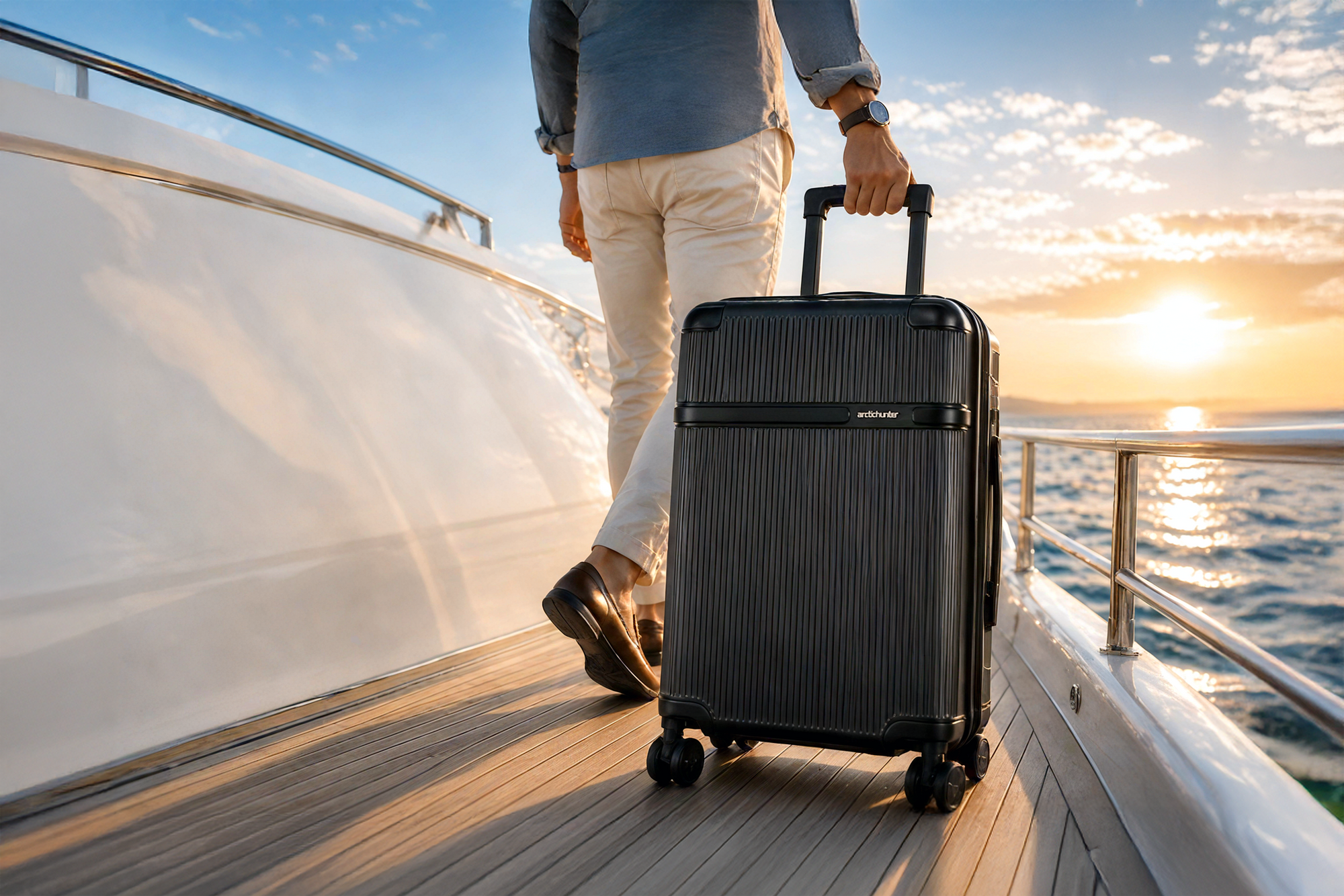 Arctic Hunter trolley on a yacht deck